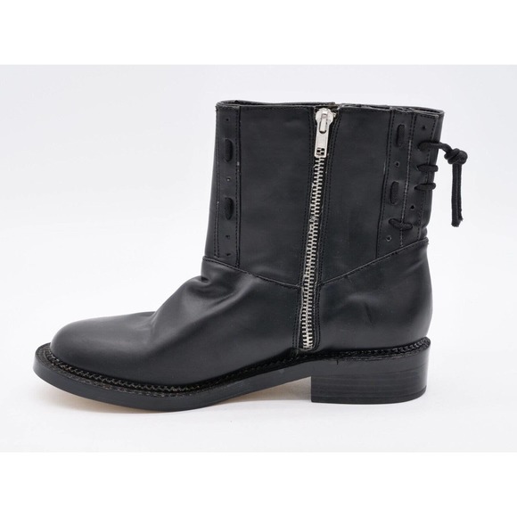 Shoe Cult by Nasty Gal Womens 7 Ankle Boots Black Faux Leather Side Zip Chelsea - Picture 5 of 11